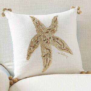 Lilly Pulitzer Seeing Stars Embroidered Reversible Pillow